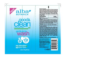 tube label - Alba Good and Clean Gentle Acne Wash tube label
